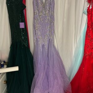 Portia and Scarlett Lavender Sequin Gown